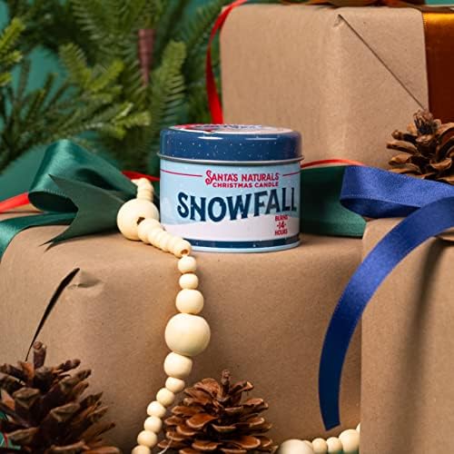 Комплект коледни свещи Santa Naturals Snow Fall Трио | Сладък, Ярък аромат|, Изработени от етерични масла и смеси