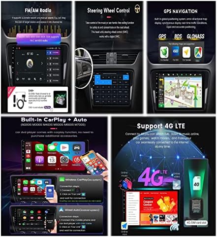 PLOKM 2 DIN Android 11,0 Авто Радио Стерео с 9 IPS Сензорен екран на Главното Устройство за Honda Jazz Fit 2014-2020 Bluetooth RDS Видеоприемник Поддръжка на 4G WiFi SWC DSP USB Carplay DAB