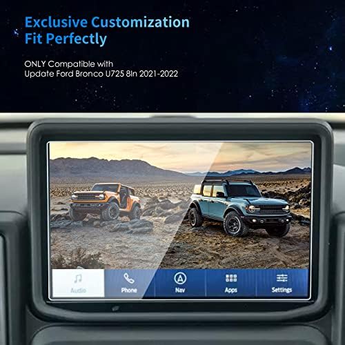 DSDFGH за 2021 2022 2023 Ford Bronco Защитно фолио за екрана с 8-Инчов LCD сензорен екран Sync4 Навигация За Bronco 8-Инчов