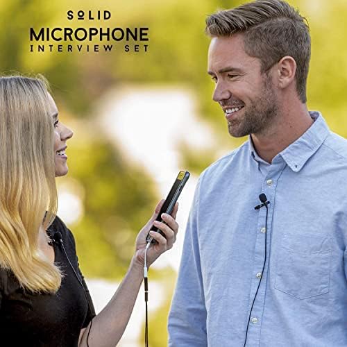 Здрав Петличный микрофон с клипсой на ревера, 2 комплекта за iPhone и Android-Видеоблогов, Интервюта, селфи-видео