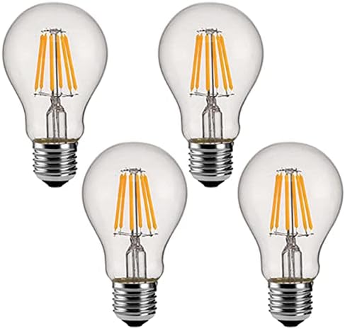 Реколта Led Крушка на Едисон Xianfei, Led Крушка с мощност 6 Вата, на Ъгъла на лъча 360 °, Led Лампа с нажежаема Жичка, Светлини за Вентилатори, Електрически лампи (4 опаковки)