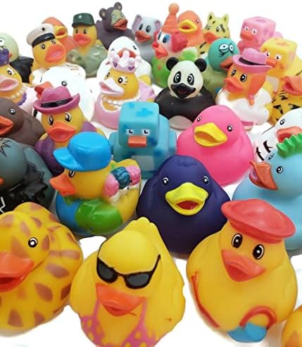 Разноцветни гумени уточки асорти (2 инча) Патици Ducky Ducking (100 броя)