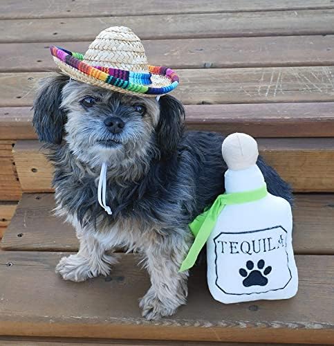 4 Опаковки Дъвчащи играчки за кучета Fiesta и Сомбреро - Мексико Плюшени играчки - Пищялките - Подаръци за кучета