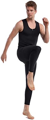 BBSJ Мъжки Сребрист костюм за Сауна, плътно прилепнали панталони, Утягивающий корсет, тренировъчен жилетка, Риза за корекция на фигурата (Цвят: E, Размер: код 3XL)
