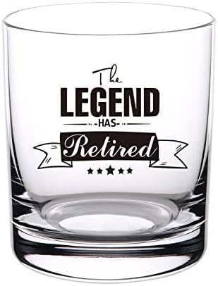 Подаръци за пенсиониране за мъжете от жените 2023 Чаши за уиски Украса за парти на пенсия Легенда се пенсионирах