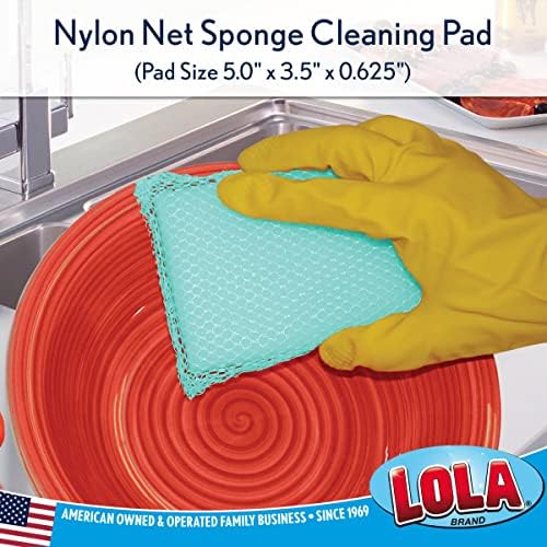 Кърпа за почистване с найлон мрежа и гъба LOLA | Не царапающиеся кърпички | Подобни на гъба за еднократна употреба | Безопасни