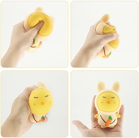 Мека играчка за облекчаване на стреса Зайци, с яйца, брашно тестото вътре за облекчаване на тревожност.Топки за