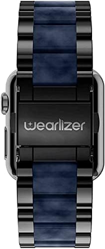 Wearlizer Черни сини въжета, съвместими с джапанки Apple Watch 42 мм 44 мм 45 мм на 49 мм, за iWatch SE Ultra Мъжки Womens