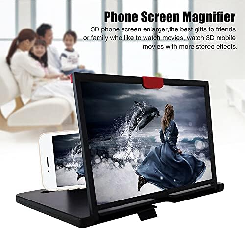 WPYYI Регулируема HD 3D Усилвател на екрана на смартфон 12 Инча Сгъваем 3D Усилвател на Притежателя на Телефона Поставка