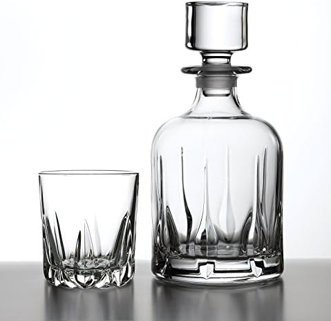 Гарафа и чаша за уиски Royal Doulton Mode (комплект от 6 броя), прозрачен