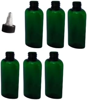 растителни компоненти wolfmoon WM (брой: 6) 4 унции. Зелена овални PET-пластмасова бутилка за еднократна употреба,