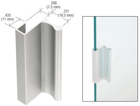Технологилк 6 Тяга от сатен завършени анодизиран алуминий с выступом 7/16 за Плъзгащи стъклени и панел врати
