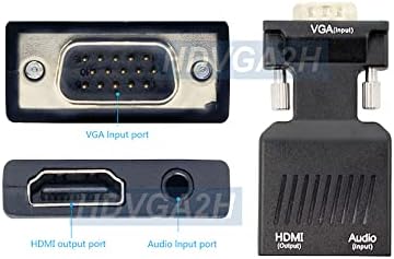 Plug и сценичен видеопреобразователь VGA към HDMI с аудиовходом