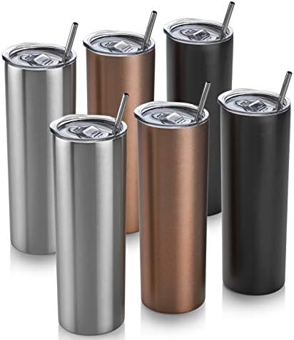 6 Тесни Чаши 6 Опаковки - за многократна употреба чаша с изолация от неръждаема стомана с капацитет от 20 грама с Капаци