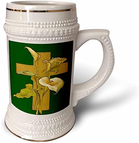 3. Три Кала и християнски Кръст, Фигура Черен контур - чаша за стейна на 22 унция (stn_357183_1)