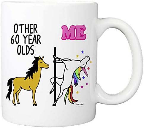 Кафеена чаша Other 60 Year Olds Me Unicorn - Керамична чаша с 11 грама за баба, жена, Сестра, най-Добрата ти приятелка,