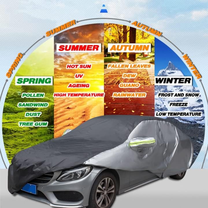 Водоустойчив 600D automobile калъф всички сезони за автомобили, Външно Пълно покритие на Сняг, Дъжд, Слънце, UV Защита От