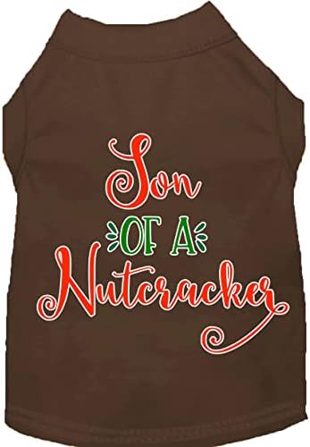 Тениска за кучета Son of a Nutcracker с Трафаретным принтом Черен XL