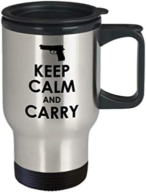 Пътна чаша за защита на правата на оръжие - Чаша с Втората поправка - Подарък за любителите на оръжия - Подарък за любителите