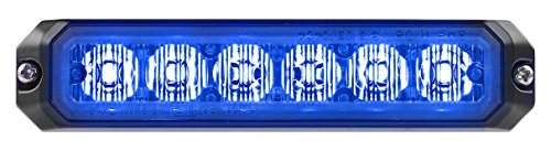Federal Signal MPS650-BB Микроимпульсный, Синя Подсветка на периметъра, 6 Сини светодиоди, Определяне на бленде/Решетка
