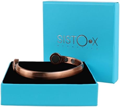 Магнитна гривна SISTO-X с суперпрочным дизайн от антични Мед от Sisto-X® Bracelet 6 Магнити Health Natural Medium