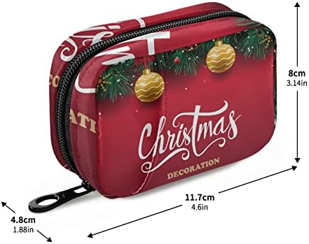 Коледа кедър топката звънец хапчета случай на хапчета организатор Box лаптоп чанта с цип калъф витаминни добавки, лекарства