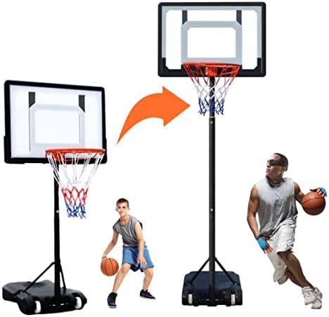 Преносима система порта баскетболна пръстени, регулируеми по височина баскетболни врати за деца и възрастни в помещение