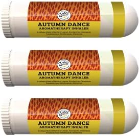 Wild Essentials 3 Опаковки ароматерапевтических назални инхалатори Autumn Dance, произведени на базата на натурални етерични масла от терапевтичен клас, топло, почистват се бе?