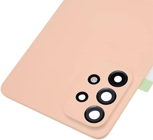 Подмяна на капака на задния панел от прасковено пластмаса за Samsung Galaxy A33 5G с рамка задната камера със Стъклен капак