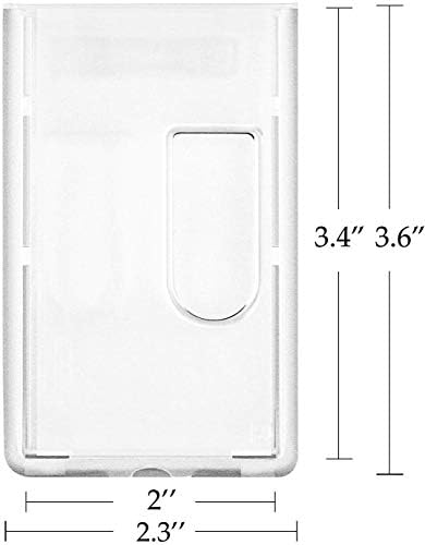 Тежкотоварни титуляр за самоличност LOEO 3 Pack, твърд Прозрачен Пластмасов държач с прорези за палеца, капацитет