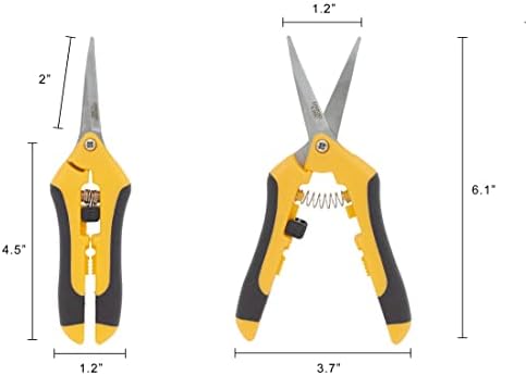 Ножици Zenport H355C-12PK с микролопастями, Жълто /Черно, 12