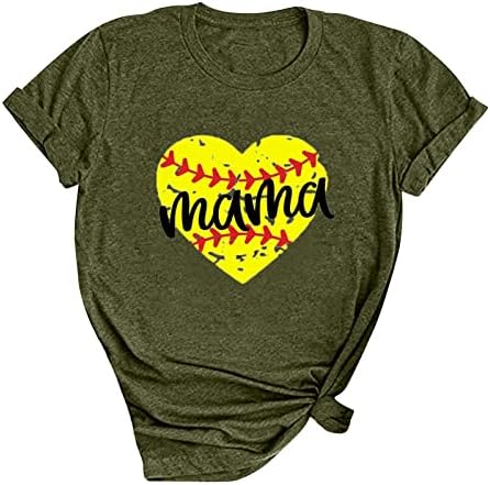 Дамски Блузи, Бейзболна Фланелка За мама, една Забавна Леопардовая Тениска с образа на Мама, Лятна Ежедневни