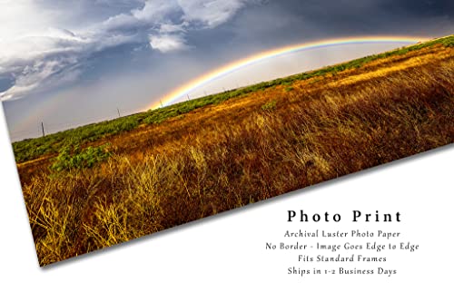 Снимка на Great plains, Принт (без рамка), Изображение, ярки Дъги Ниско над хоризонта Под грозовыми облаците и в един