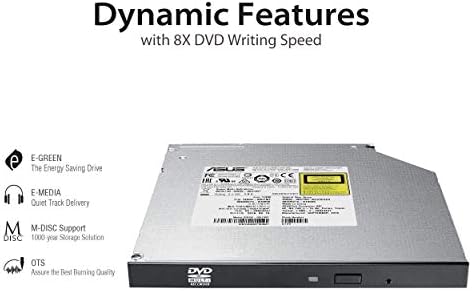 ASUS SDRW-08U1MT Ультратонкое вградени устройства за записване на DVD 9,5 мм, с подкрепата на М-DISC за целите на архивиране