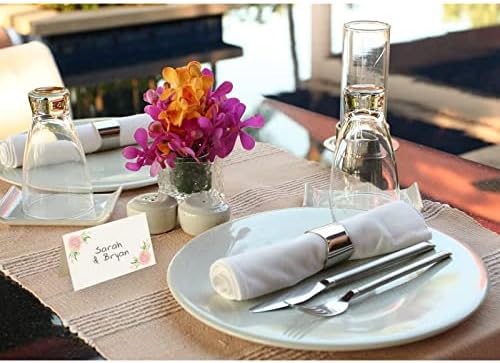 Цветен картон за сервиране на масата - 100 броя Картички с рози, маса декорация и празнични аксесоари за романтична
