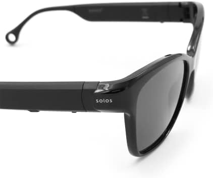 Умни очила SOLOS Xeon 1-1 за слушане на музика, разговори и мода, Аудиоочки Bluetooth (Лъскаво черен, квадратен Котка)