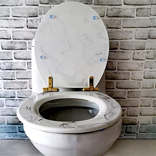 Капак за тоалетна с мраморна шарка от карбамидоформальдегидной смола LIRUXUN, тип Универсална Буферна капак