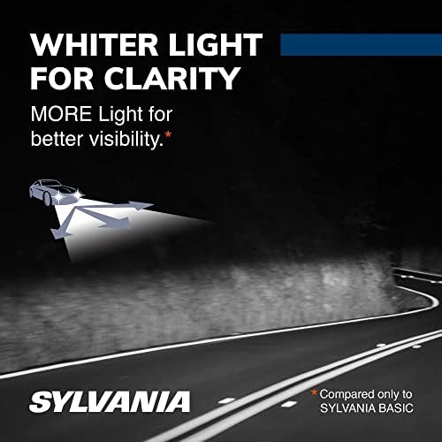 SYLVANIA - 9006 SilverStar - Високопроизводителния халогенна крушка за фар на далечни разстояния, приглушена светлина и