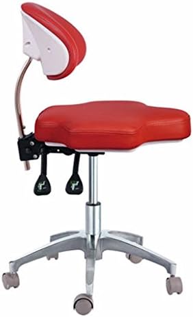 Док.Стоматологичен Передвижное стол Royal Грижи, Столове за лекари с облегалка, Модел от изкуствена кожа (червена)