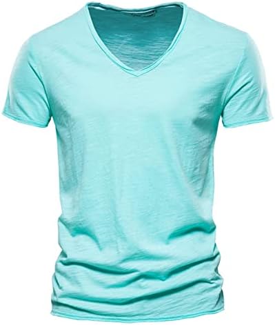 WENKOMG1 Мъжки Ежедневни Ризи, Обикновена Риза За тренировки Във фитнеса С Къс Ръкав, на База Пуловер, Леки