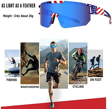 Спортни слънчеви очила IKTOD за мъже и Жени, Поляризирани Слънчеви очила с UV400, За Колоездене, Шофиране, Ветроупорен