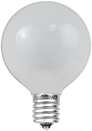 Нови осветителни тела, 25 Бр. Сменяеми лампи G40 за външно осветление, Матово Бели, Основата под Канделябр C7/E12,