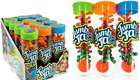 JA-BG Jumbo Jax Играчки с надуваеми топката (комплект от 12 Джексов) Класически Гумени крикове Vintage играчки за