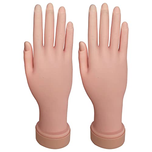 Pwigs Ръка за тренировка на ноктите Гъвкави и Регулируеми Ръка на Манекен за Тренировки нокти Демонстрация