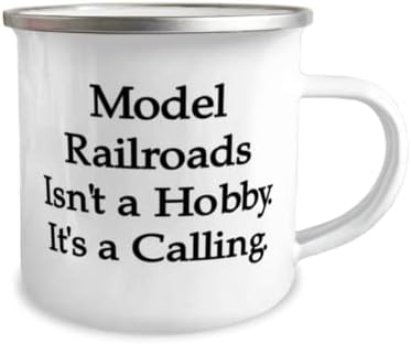 Модели на железниците - това не е Хоби. Това Е Призвание. Чаша за къмпинг на 12 унции, Модели на Железниците, Шутливые