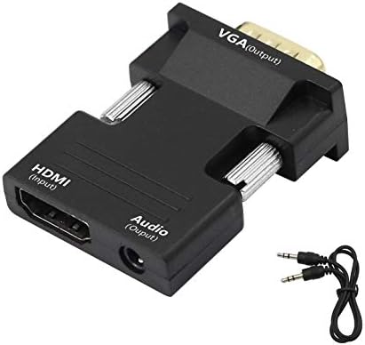 YACSEJAO Адаптер HDMI-VGA аудио 1080P HDMI Женски VGA мъжки Конвертор Адаптер 3.5 мм аудио кабел за TV Stick, Roku,