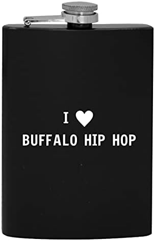 Аз с цялото си сърце обичам хип-хоп в Бъфало - фляжка за пиенето на алкохол на 8 унции