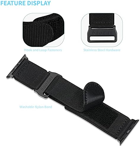 baozai Съвместим с Apple Watch Ultra Band 49 мм, обновената Спортна линия от найлонов плат за Apple Watch Ultra/Series 8/7/6/5/4/3/2/1/