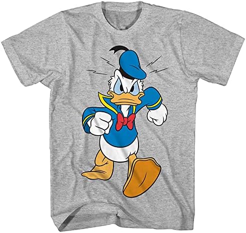 Дисни Мъжка Тениска с изображение на Доналд Дък - Класически Реколта Тениска С Изображение на Доналд Дък - Donald Duck