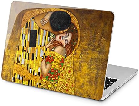 Твърд калъф Lex Altern е Съвместим с MacBook Air 13 Mac Pro 15 инча Retina 12 11 2020 2019 2017 2018 Пластмасов капак с принтом Kiss Touch Bar, Обвивка, Известният лаптоп, картината на Густав Климт, Любо